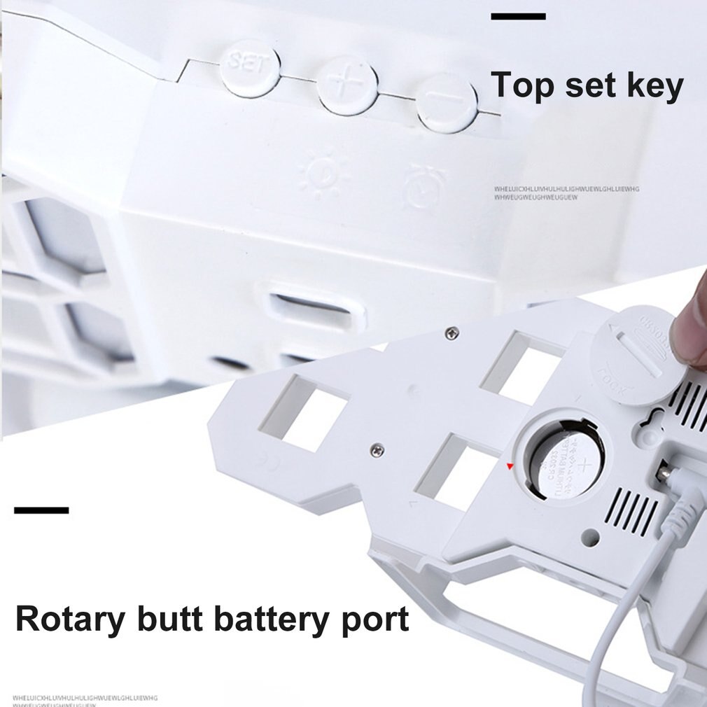 3D Digital Alarm Clock Wall LED Number Time Clock Led Electronic Clock with Snooze Function practical