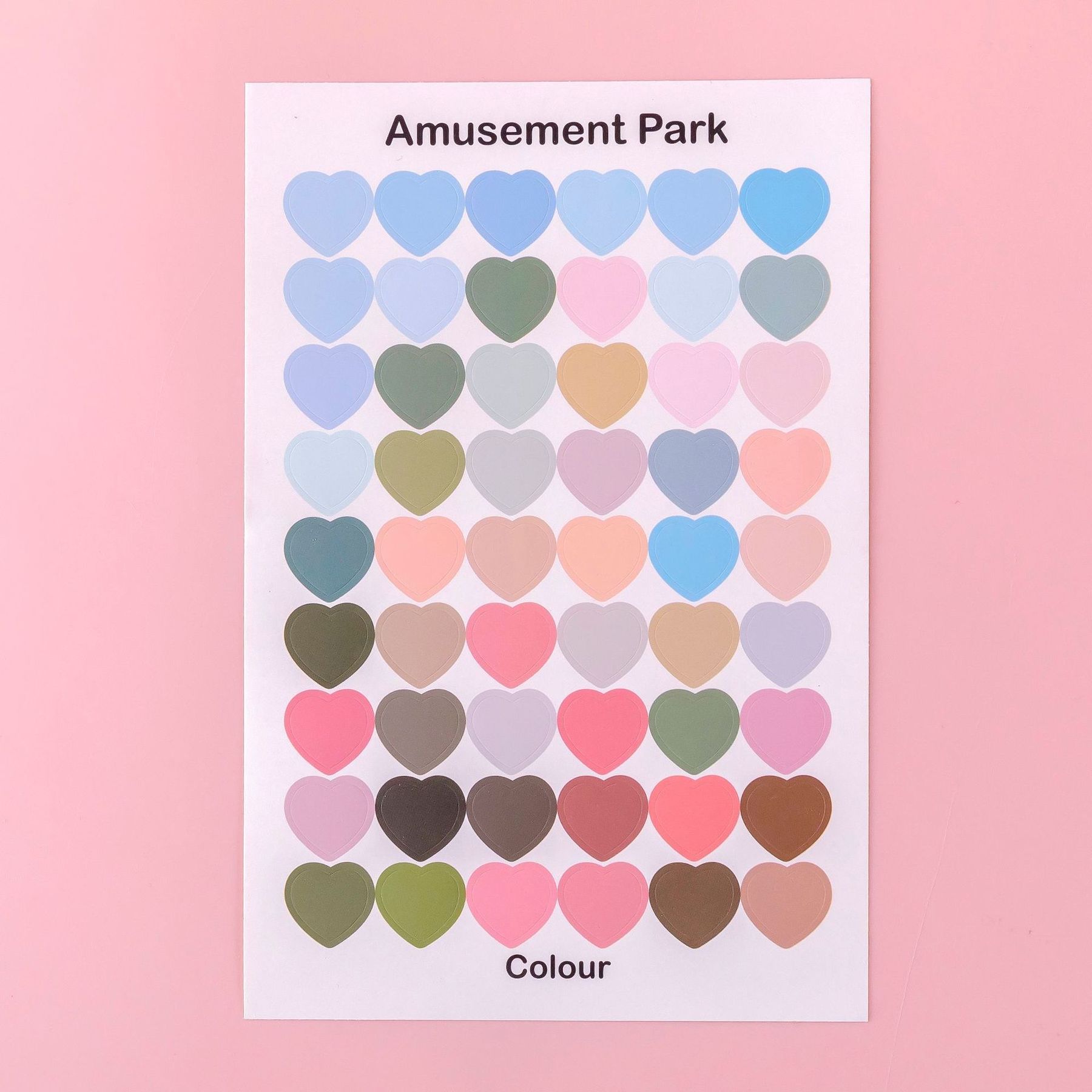 1 Sheet Cute Stationery Office School Supplies Kawaii Dot Heart Stickers Diary Scrapbook Decoration Adhesive Diary Album: F