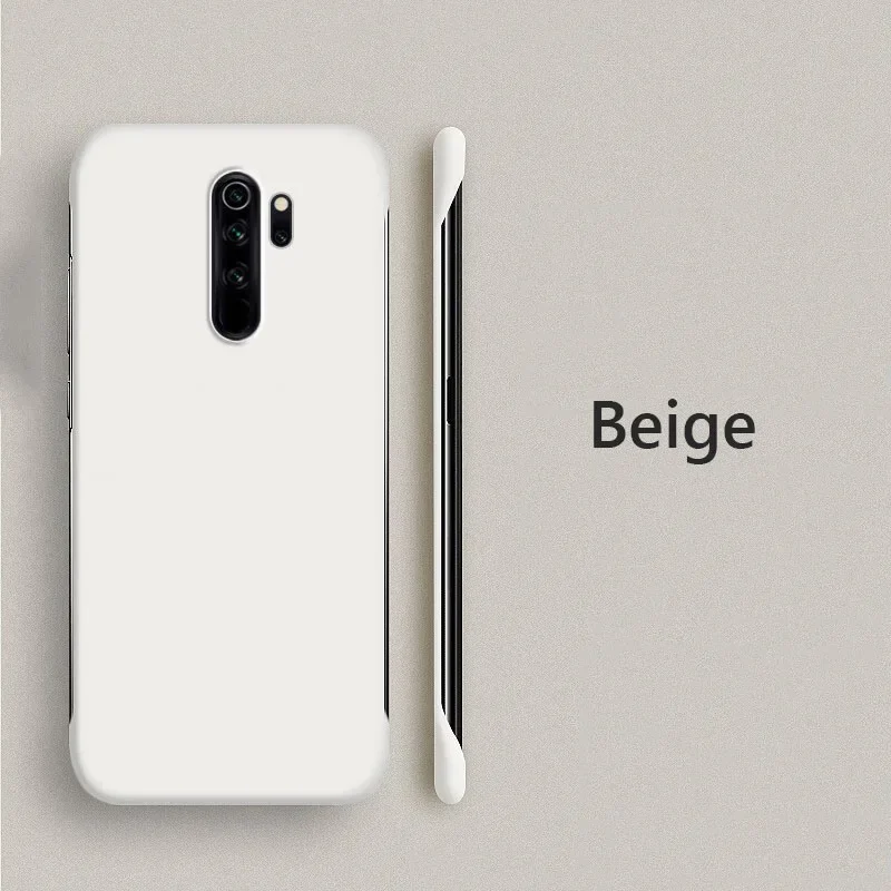 Frameless Slim Matte Hard PC Back Cover Case For Xiaomi Redmi Note 8 Pro Note8 Pro ShockProof Fundas Coque: Lemon yellow