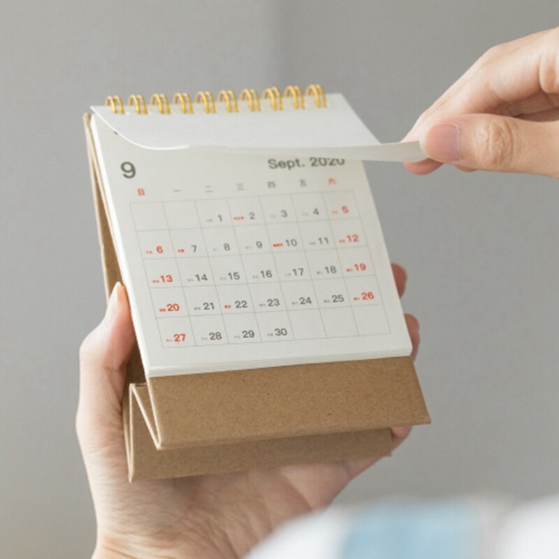 Simple noir blanc série calendrier de bureau double Agenda quotidien planificateur de Table Agenda annuel organisateur fournitures de bureau