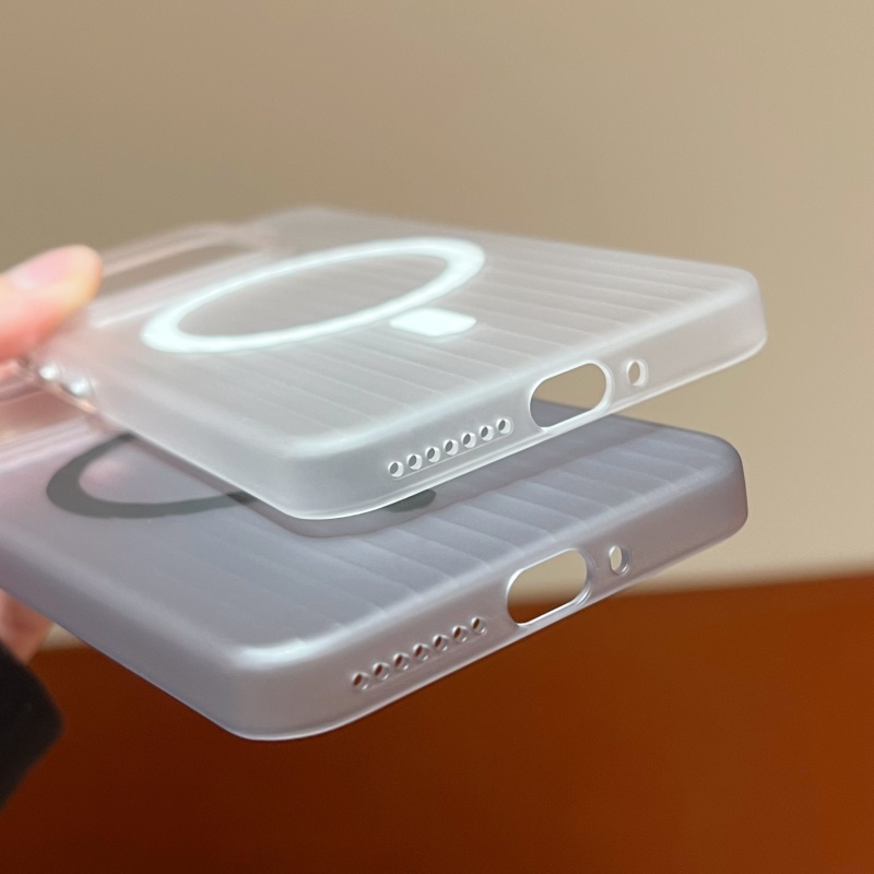 Coque magnétique Ultra fine à rayures ondulées, Charge sans fil, étui Magsafe pour Xiaomi Mi 15 14 13 Redmi K60 K70 Ultra Pro, couverture rigide