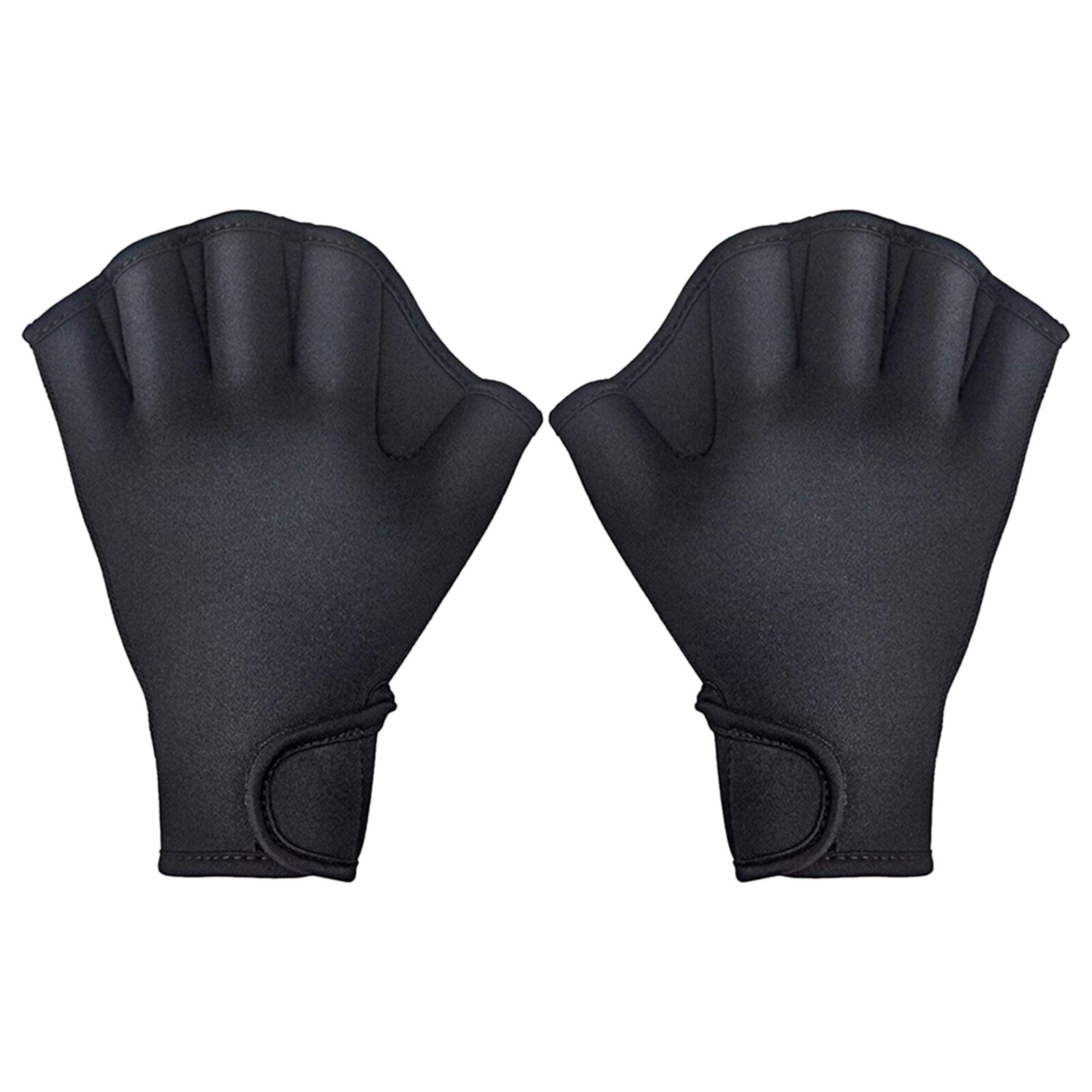 1 Pair Diving Swimming Gloves Aquatic Fitness Water Resistance Aqua Fit Paddle Training Fingerless Gloves