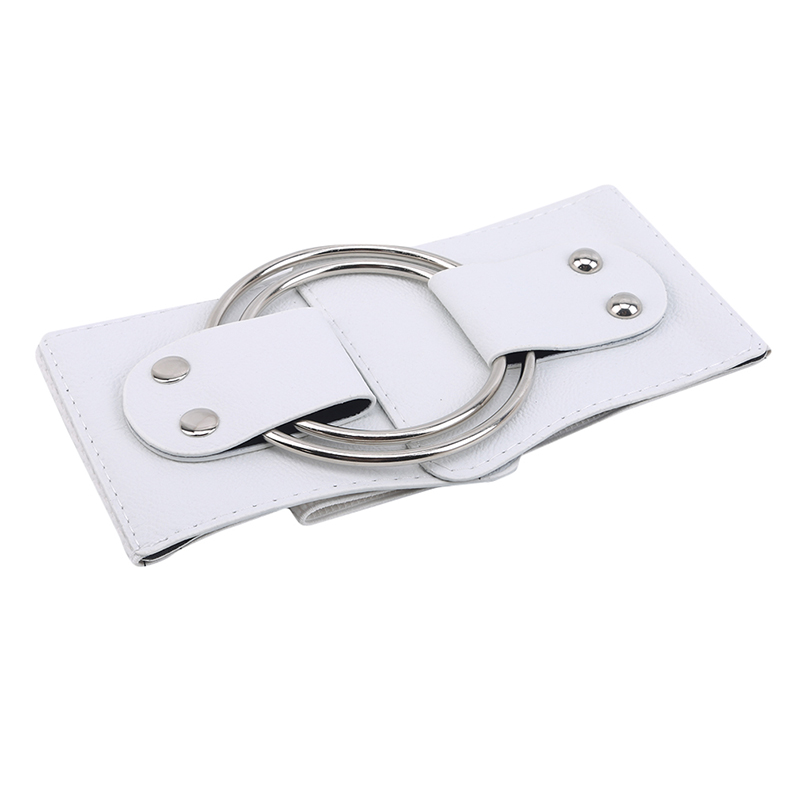 dame retro brede belter i elastisk elastisk korsett linning hule metall butikk o-ringe kvinners belte til kjolejakke