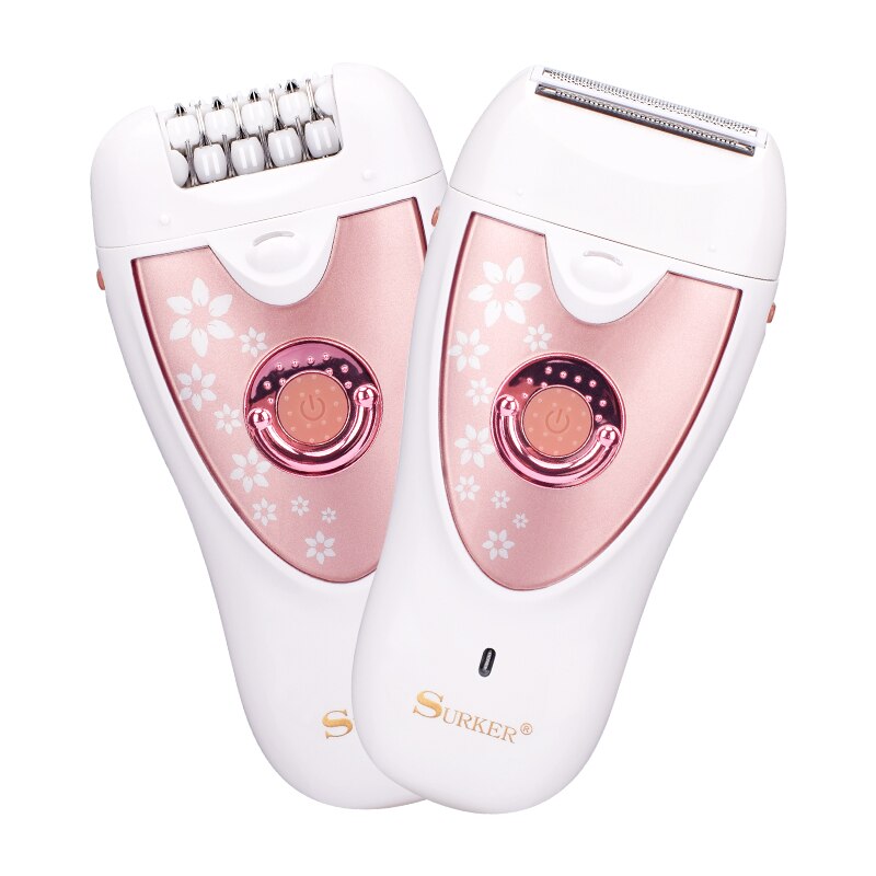 Portable 2 in 1 Electric Razor Hair Removal Epilator Washable Women Shaver Rechargeable Face Body Bikini Leg Arm Shaving Trimmer: Default Title