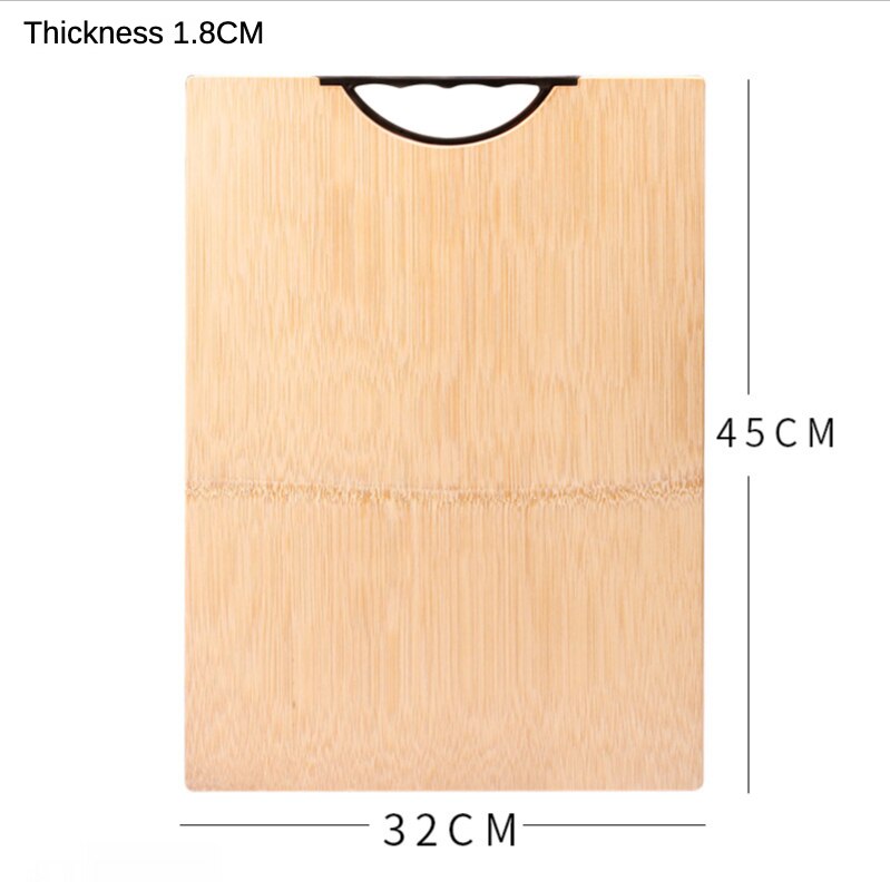 Kitchen Wooden Chopping Blocks Rectangle Hangable Cutting Board Antibacteria Vegetable Fruits Knife Board Bamboo Bread Tray: 45x32x1.8