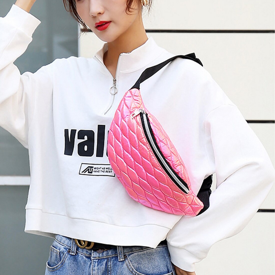 Dames heuptasje, glanzend leren tasje, borstriem, heuptasje, telefoon, reistasje, heuptasje, dames mini portemonnee, borsttasje