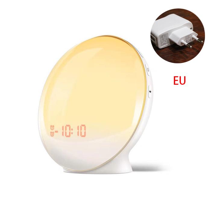 Wifi spraakgestuurde led kleurrijke lampjes wekkerlicht, voor alexa google home lynx smart life wekkerlamp: Eu-norm