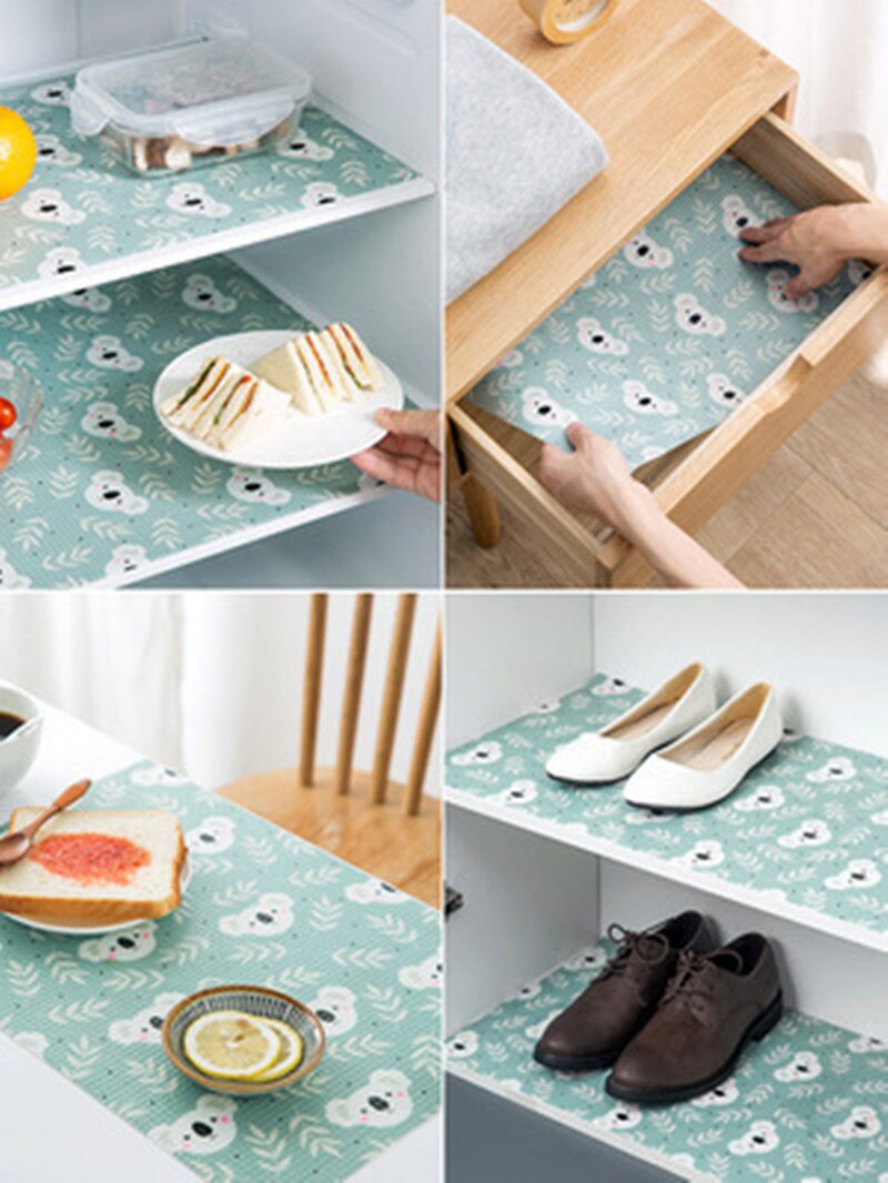 Herbruikbare Vochtbestendige Pad Papier Keuken Aanrecht Waterdichte Kast Papier Keukenkast Pad Antislip Lade Pad Sticker