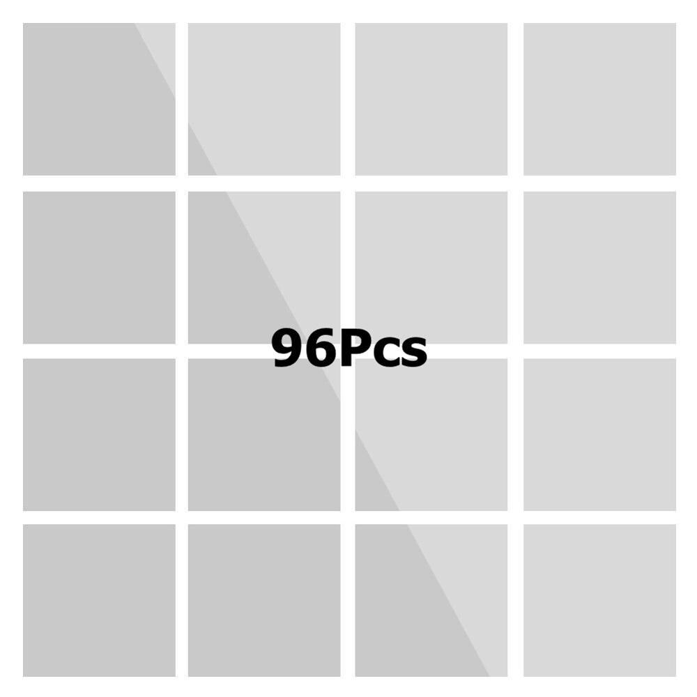 16/48/96/128 st speglar väggdekaler självhäftande plattor filmer spegelfolie spegel väggdekaler för hem badrum dekor dekor klistermärke: 96 st