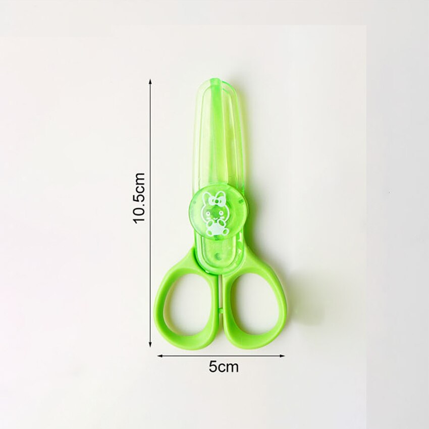Safe Plastic Mini Scissors Kids Handmade DIY Album Paper Cutter Craft Art Protection Scissors Early Learning School Supplies
