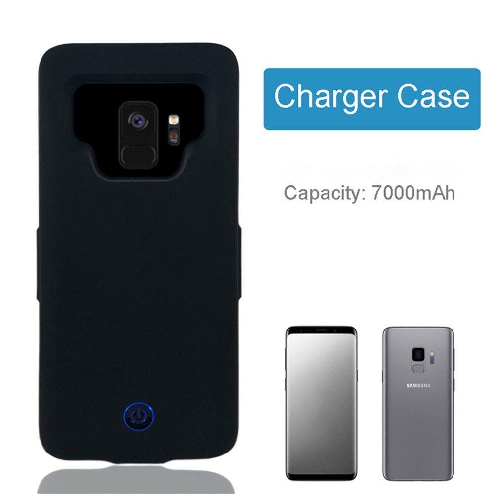 7000 mah til samsung galaxy  s9 s8 a8 batterietuiet powerbank opladningscover til samsung  s9 s8 plus ultra slim batterietuie