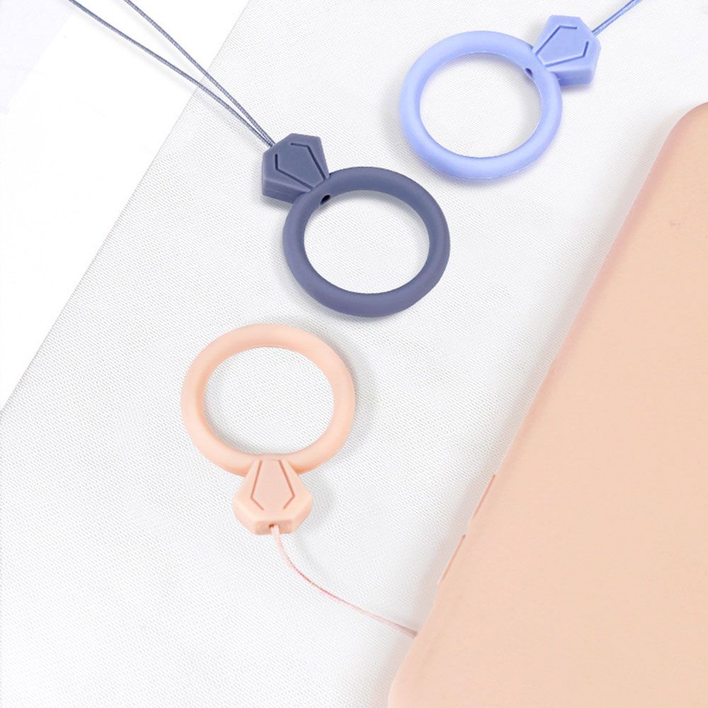 Universal Shatter-resistant Anti-lost Pendant Ring Strap Silicone Ring Mobile Phone Lanyard Keys Phones Strap