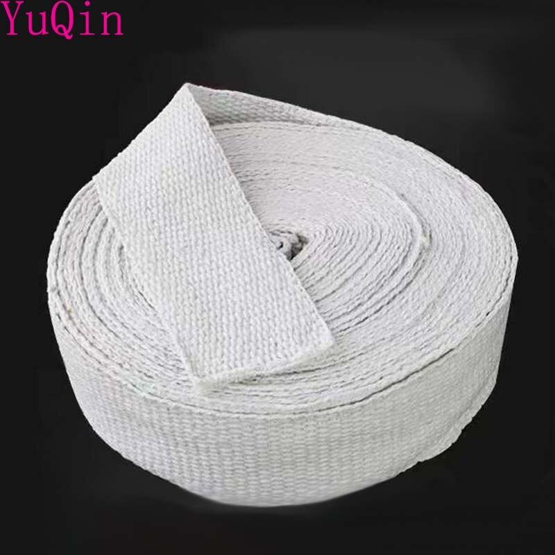 Bande d'isolation thermique en amiante, 5cm de large, pour tuyau d'évacuation de fumée de chauffe-eau, bande de silice d'aluminium en fibre de céramique