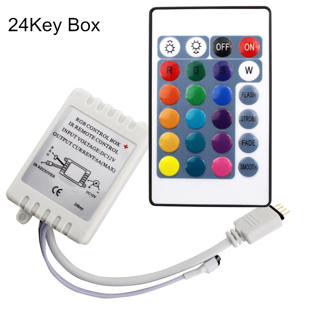 Mini RGB LED Controller DC12V Met IR 24Key 44Key Afstandsbediening Voor RGB LED Strips LED Modules licht