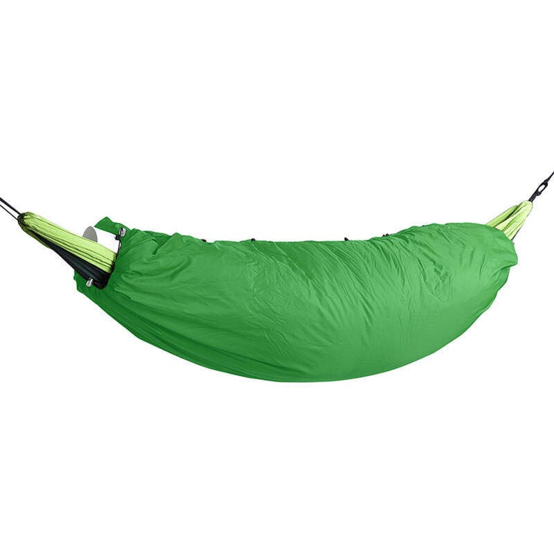 Vinter utomhus hängmatta överdrag camping ultralätt hellängd sovsäck filt dragkedja elastisk hängmatta 200*75cm: Armégrön