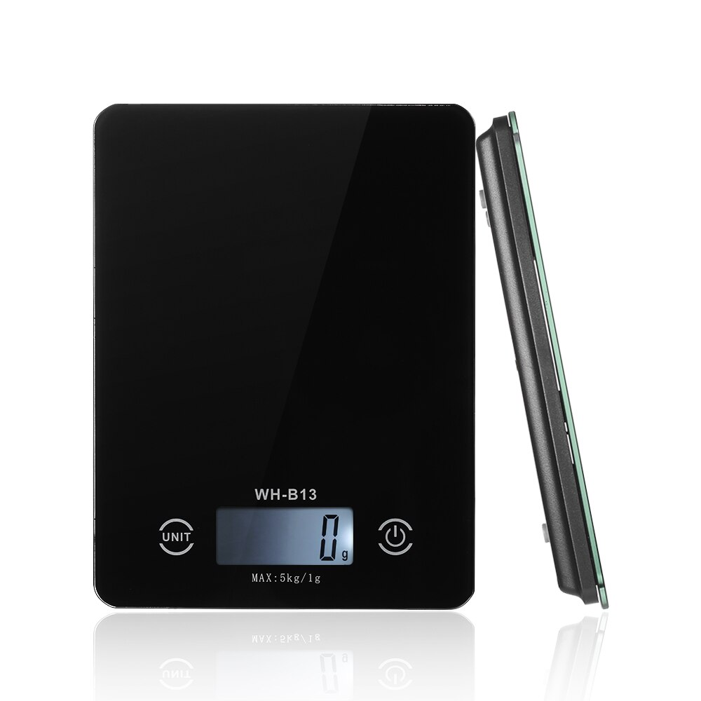 Digital Kitchen Scale LED Food Balance Scale 5KG/1g Kitchen Weight Measuring for Baking Cooking Black Electronic Kitchen Scale
