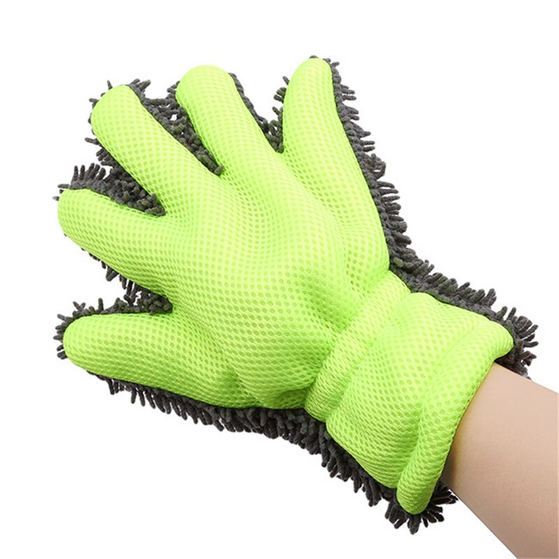 Guantes para lavado de coches, guantes de malla suave con respaldo sin arañazos, microfibra de chenilla de fibra ultrafina para lavado y limpieza de coches: Default Title