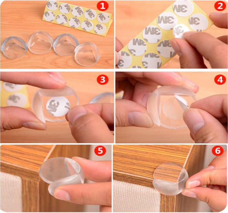 10Pcs Veiligheid Siliconen Protector De Hoek Edge Protection Cover Kinderen Anticollision Guards