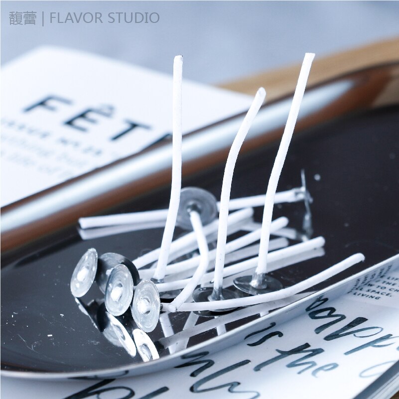 DIY fragrance candle making soy wax core glass wax core wood candle core cotton thread candle cup wax material: 8cm 100pcs