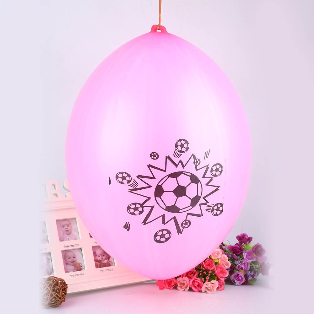 50pcs Latex Round Hand Pat Punching Balloon Fitness Ball with Rubber Band Handle for Party Favor Decoration Random Style