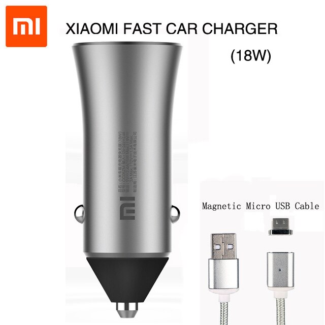 Original Xiaomi Car Charger Dual USB Fast Charging Universal Mi Car Charger with Magnetic cable For Most Phones Tablet PC: Add Micro USB Cable