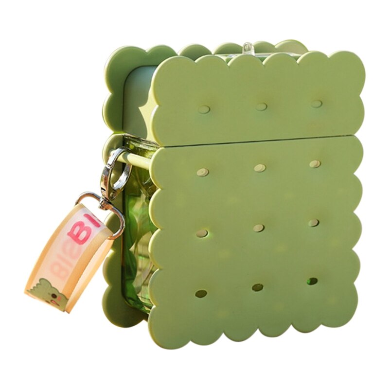 Zomer Creatieve Biscuit Plastic Zuignap Draagbare Band Netto Rode Kop College Student Straat Schieten Cup: Green