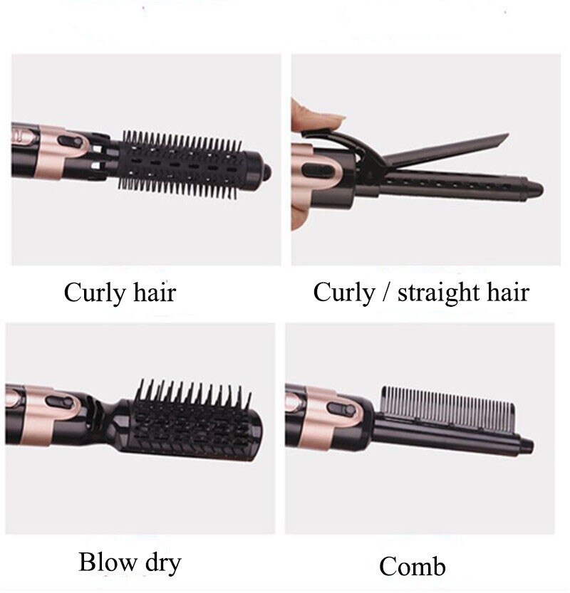 3 in 1 Hair Dryer Air Brush Women Hair Blower Brush Hair Curler And Straightening Brush Hairdryer Curling Comb
