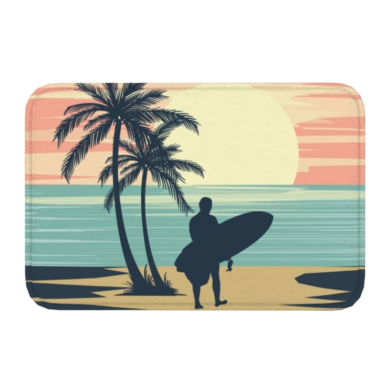 Kalifornien Strand Surfen Fuß matt Anti-Rutsch-Schlecht Küchen matt Toiletten tür Boden Eingang Teppich Teppich: verrotten