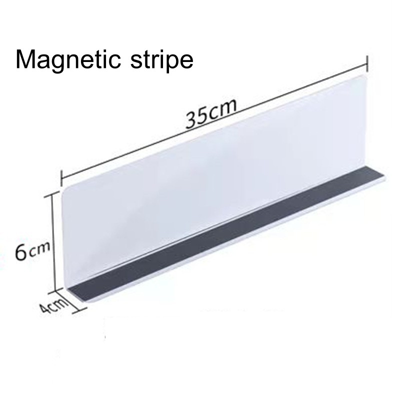 5 PCS PVC Shelf Divider Rack Transparent L-Shaped Store Goods Separators Supermarket Commodity Divider Holder Home Organizer: PURPLE