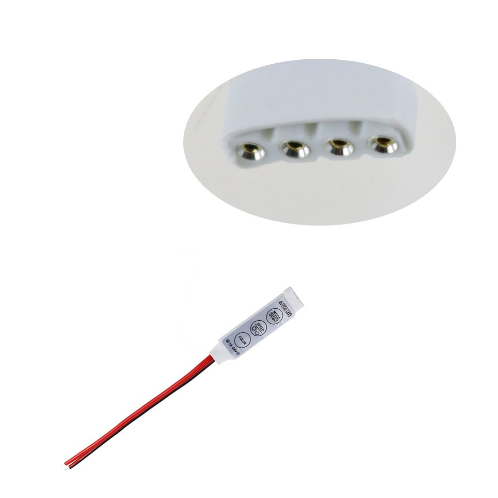 10PCS/Lot LED Controller DC12V Mini 3 Keys Single Color RGB Led Strip Light Dimmer Controller for 5050 3528 Strip Lamps JQ