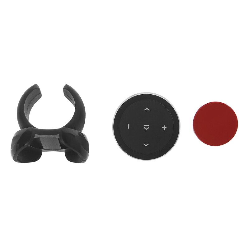 Heiße Neue 1 einstellen Multifunktions Auto Auto Drahtlose Bluetooth Medien Lenkrad Fernbedienung MP3 Musik Spieler tragbar: Schwarz