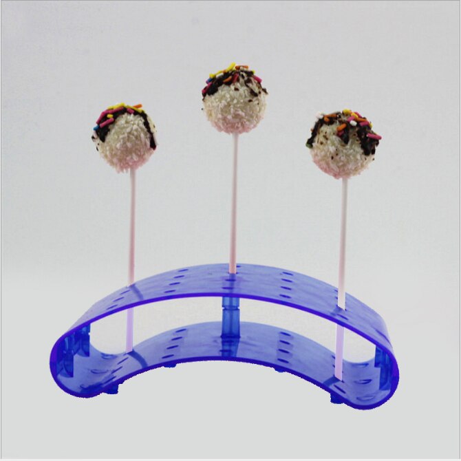 20 Gaten Cake Stand Pop Lollipop Stands Cake Display Stand Houder Lolly U-vormige Display Diy Bakvormen Taart Keuken Gadgets: Blue