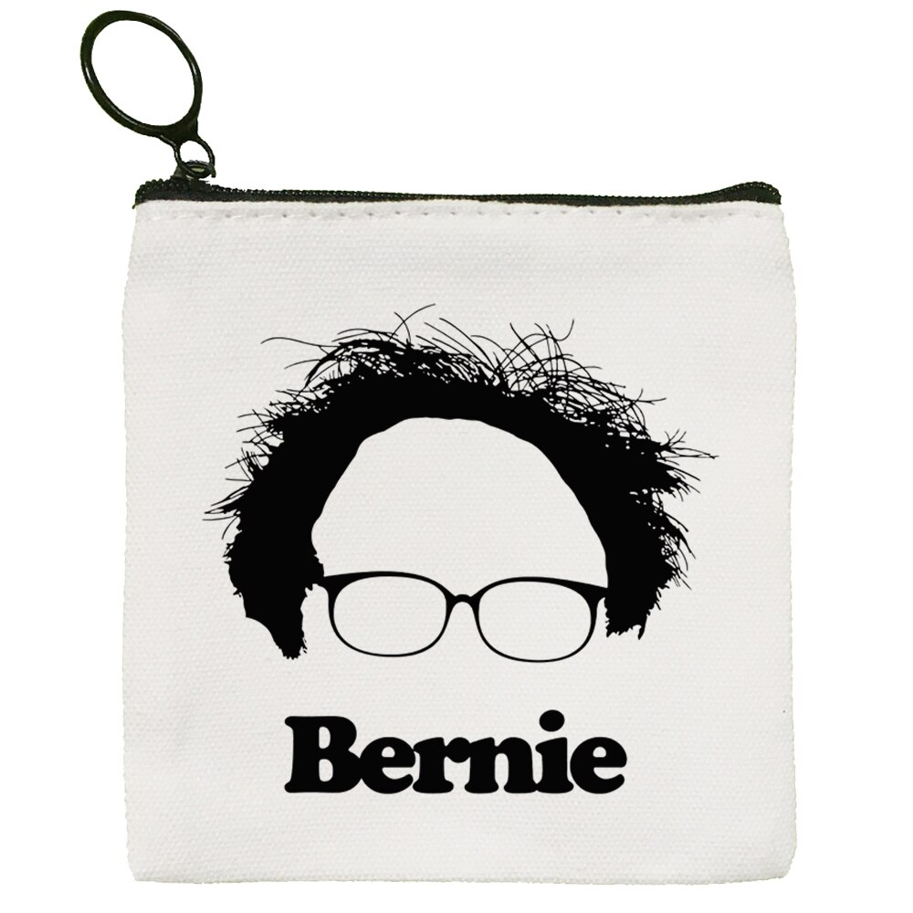 Bernie Sanders Inauguration Bernie Mood Canvas Coin Purse Coin Purse Collection Canvas Bag Small Wallet Zipper Key Bag