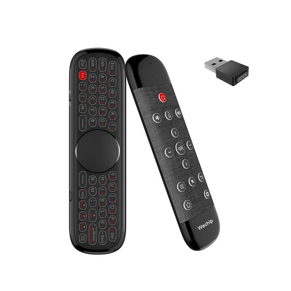 Wechip W2 Pro Air Mouse Voice Remote Control Microphone W1/W2/R2 2.4G Wireless Mini Keyboard Gyroscope for Android TVBox Mini PC: W2 Pro