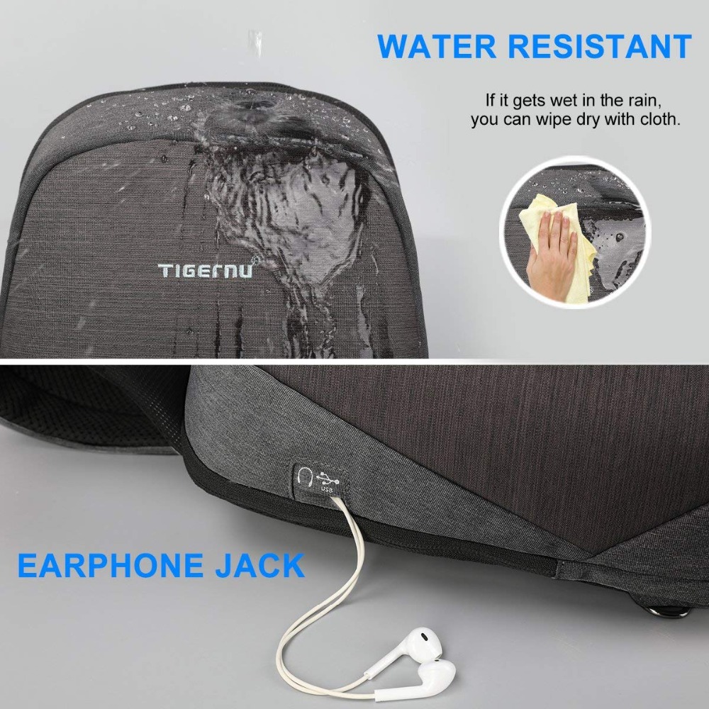 Tigernu-Bolso de hombro de para mujer, bandolera informal para chica, resistente al agua, a la de viaje, para IPad de 9,7"
