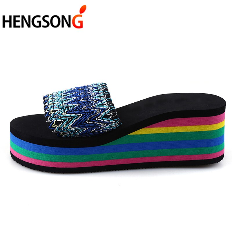 Women Beach Sandals Summer Beach Shoes Woman Wave Print Water Shoes Woman Outdoor Sandals Sneakers