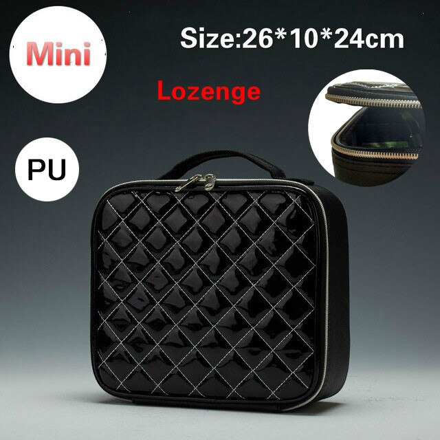 Femmes cosmétique sac étui voyage maquillage organisateur stockage valise boîte cosmétiques pochette sacs beauté étui pour esthéticienne: Lozenge Mini