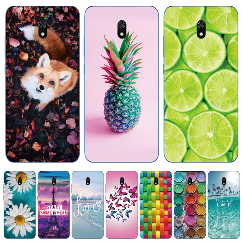 Silicon Case For Xiaomi Redmi 8a Redmi8A Case Back Cover Coque Funda Shell Soft TPU Cute Cartoon Phone Bag Bumper Protective