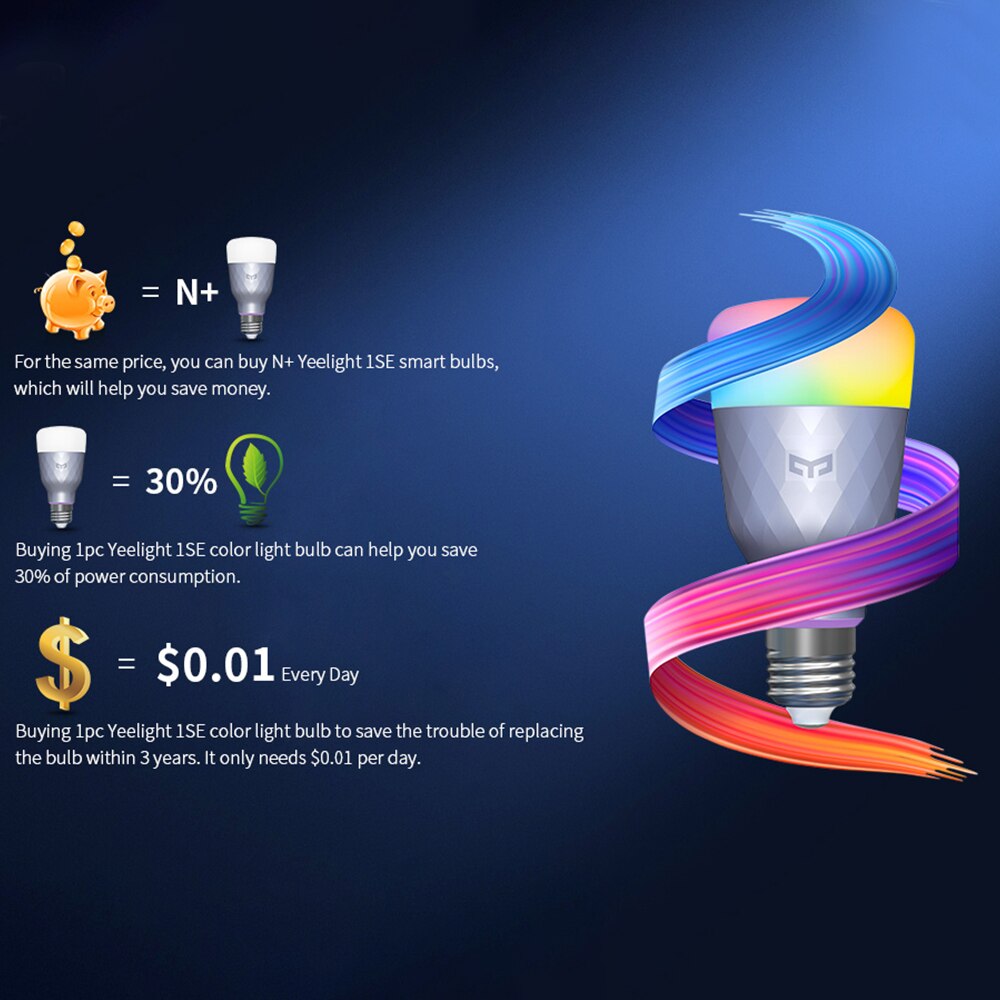 Smart Light Bulb LED RGB Colorful Synchronized With The Music Rhythm Smart E27 Lamp Night Light For Alexa Assistant