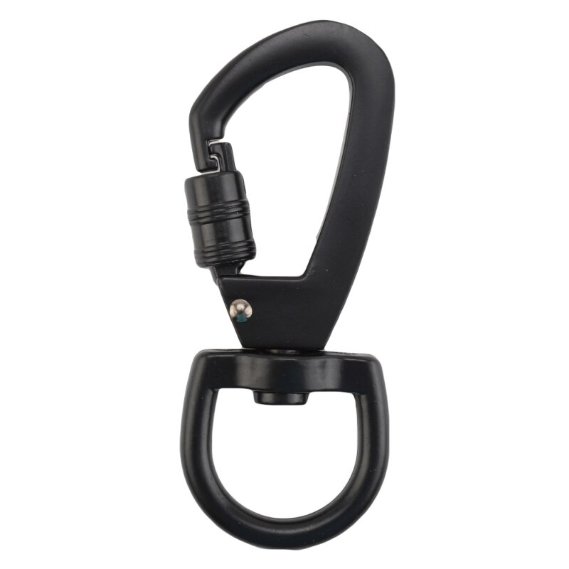 Multifunktionel d-type spænde automatisk låsning karabinhage med drejelig roterende ring til udendørs nøglering kæde snor: Default Title