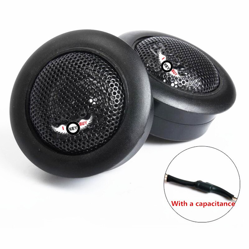 1 Pair 1" Silk Dome Car Tweeters Full Set Wide Frequency Range Small Treble Head 4 Ohm High Efficiency 40W RMS Cars Speaker