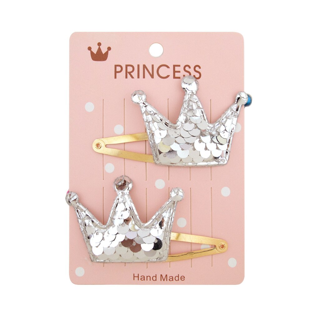 15 Kleuren Baby Meisje Haarspeld Glanzende Kroon Pentagram Hartvorm Prinses Haar Clip Kleine Ster Leuke Hoofddeksels Accessoires: 13