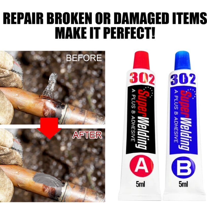 2 Stks/set Premium Metalen Reparatie Gel Koud Lassen Industriële Lijm Diy Thuis Reparatie Hittebestendigheid Permanente Sneldrogende Ab lijm