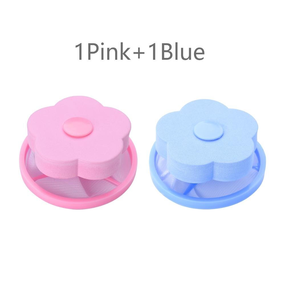 Filtro atrapamoscas de malla reutilizable, filtro de lavadora, bolas de lavandería, bolsa de Limpieza del cabello, recolector de fibra sucia, 2 uds./4 uds.: 2PCS