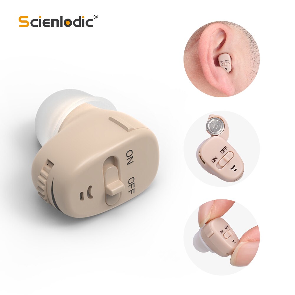 Mini Digital Hearing Aid For Deafness ITE Invisable Hearing Device for Elderly Moderate to Severe Hearing Loss Sound Amplifier