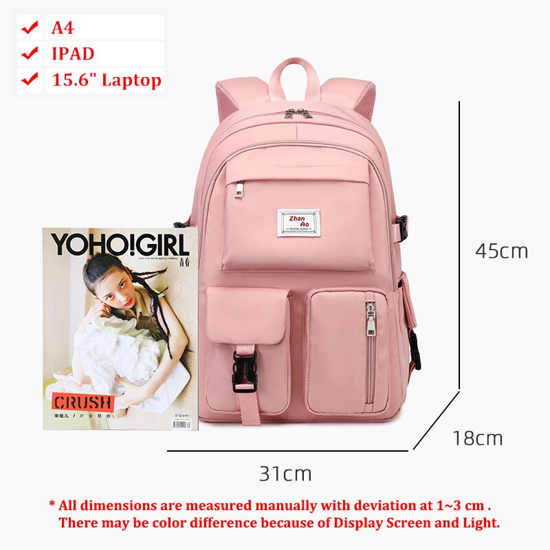 Großer laptop-rucksack für schülerinnen, studentinnen und mädchen, geeignet für 14 15.6 zoll-notebooks und laptops