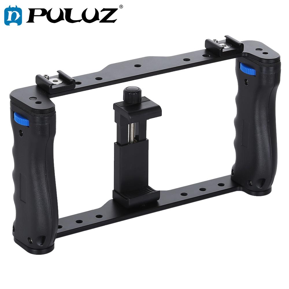 PULUZ Live Rundfunk Smartphone KäFeige Video Anlage Filmausrügestochen Aufnahme Griff Stabilisator Halterung Kamera Vlogging Anlage fallen