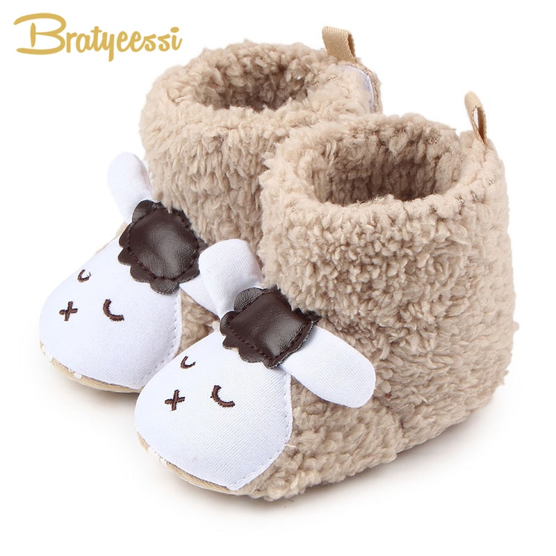 Cartoon Baby Laarzen Pluche Winter Baby Schoenen voor Kinderen Snowboots Antislip Schapen Panda Baby Laarzen voor Jongens meisjes Sneeuwschoenen