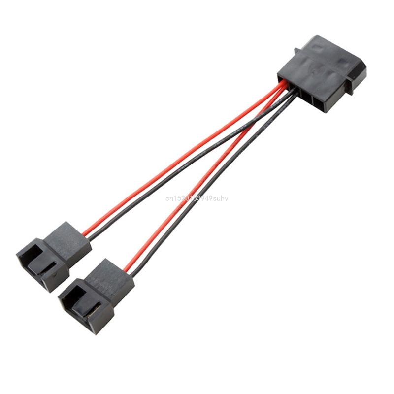 IDE 4Stift Stecker Molex auf kleine 4Stift Buchse Y Splitter Adapter Diskettenlaufwerk Netzteil Kabel Konverter für Gehäuselüfter: Weiß