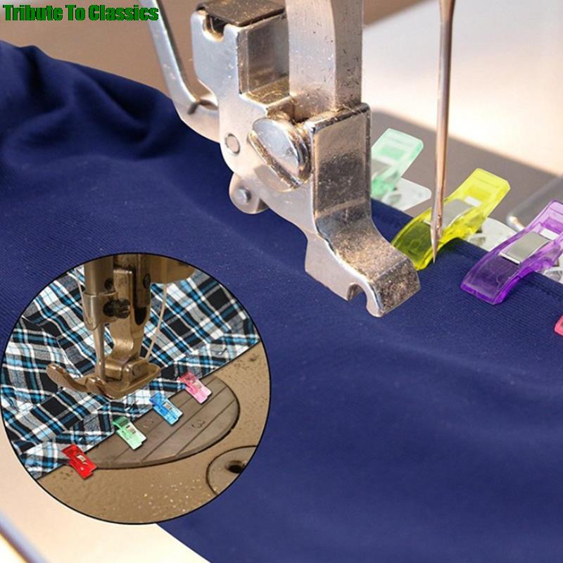 Clips de plástico Multicolor para costura, pinzas para tela, Clips para manualidades de retazos, soporte para ropa, 10/20/50/100 piezas